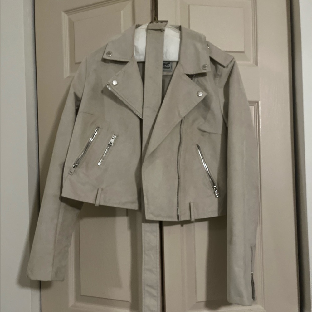 Women's Levi's Faux Suede Moto Cropped Biker Jacket